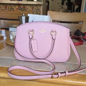 Coach Pink Crossbody Bag with Gold-Tone Hardware